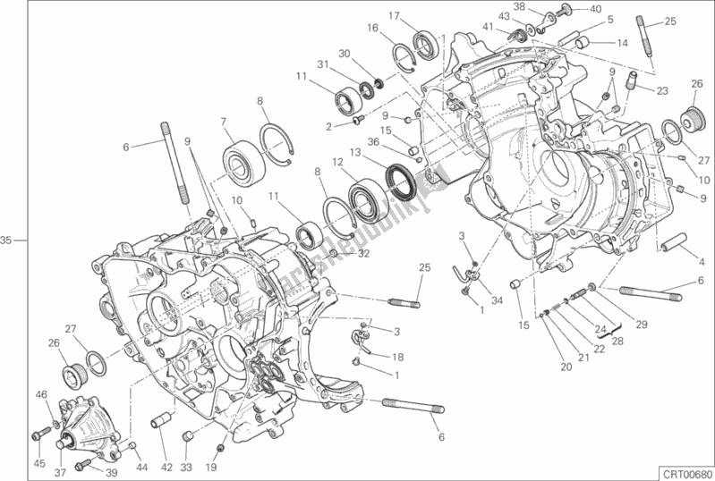 Toutes les pièces pour le 010 - Paire Demi-carters du Ducati Superbike 1299S ABS 2015
